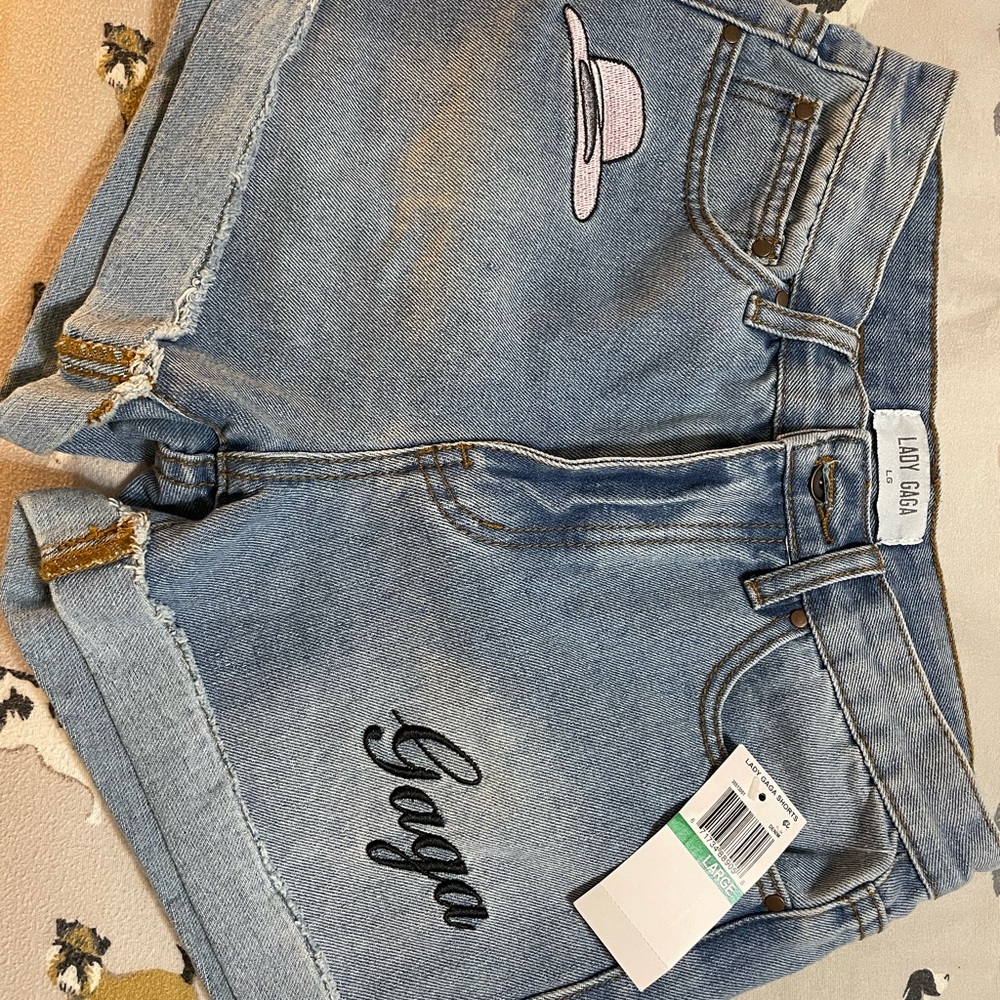 Lady Gaga Denim Shorts